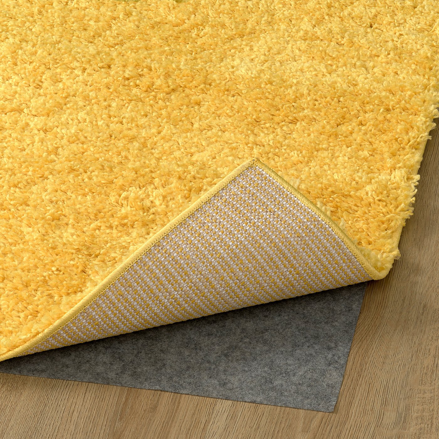 ÄRENDE rug, high pile, yellow, 120x180 cm