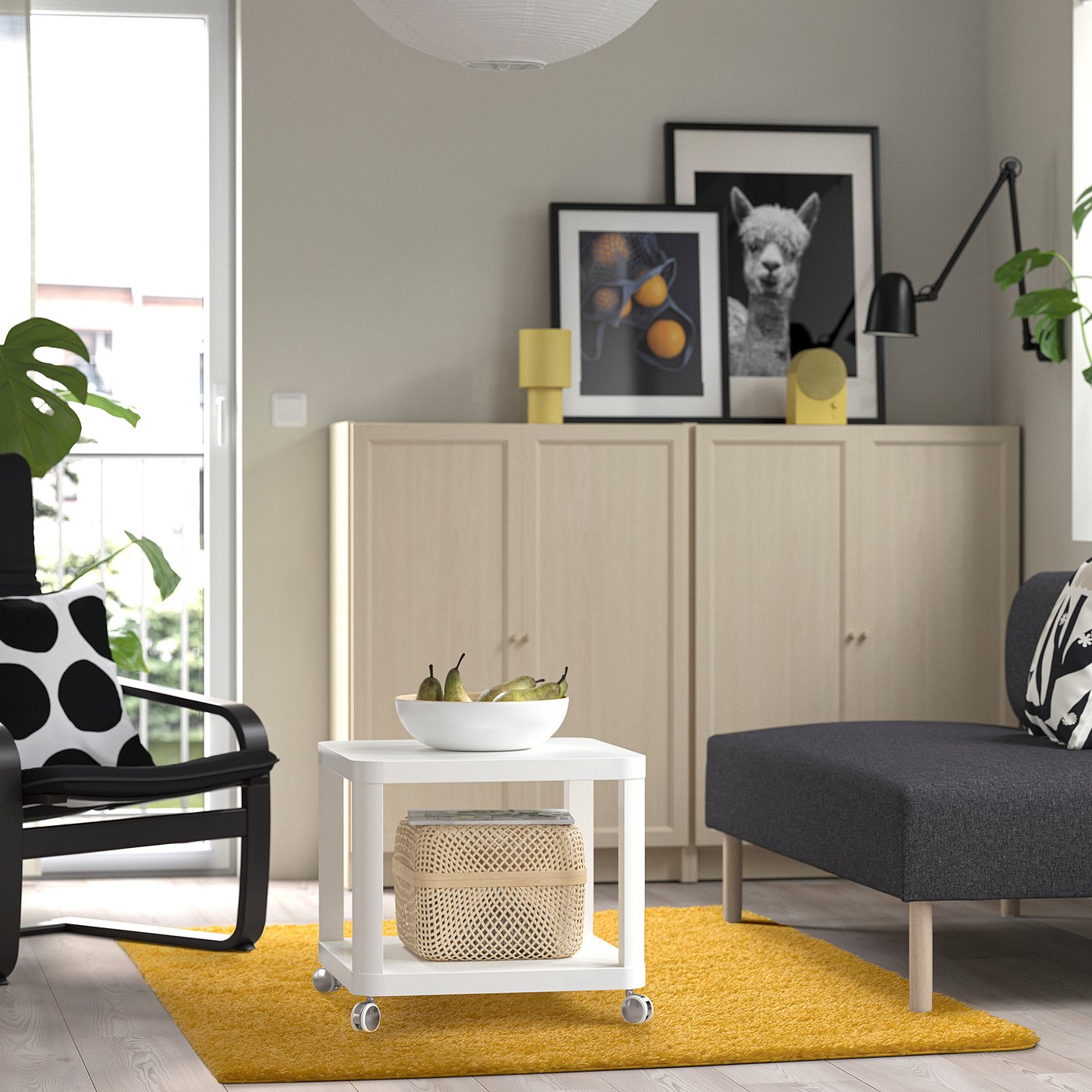 ÄRENDE rug, high pile, yellow, 120x180 cm
