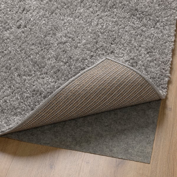 ÄRENDE - Carpet, long pile, grey,120x180 cm