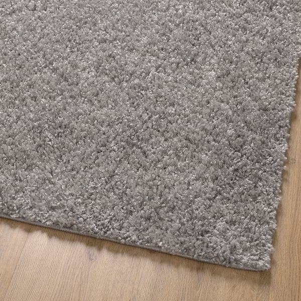 ÄRENDE - Carpet, long pile, grey,120x180 cm