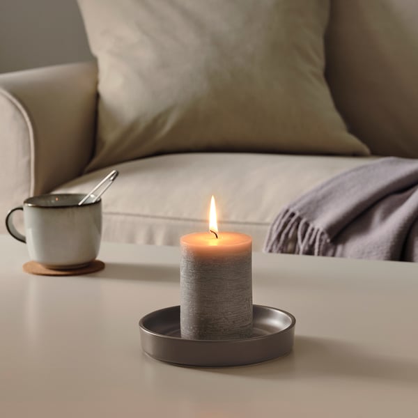 ÄROFULL Candle base - dark grey 15 cm , 15 cm