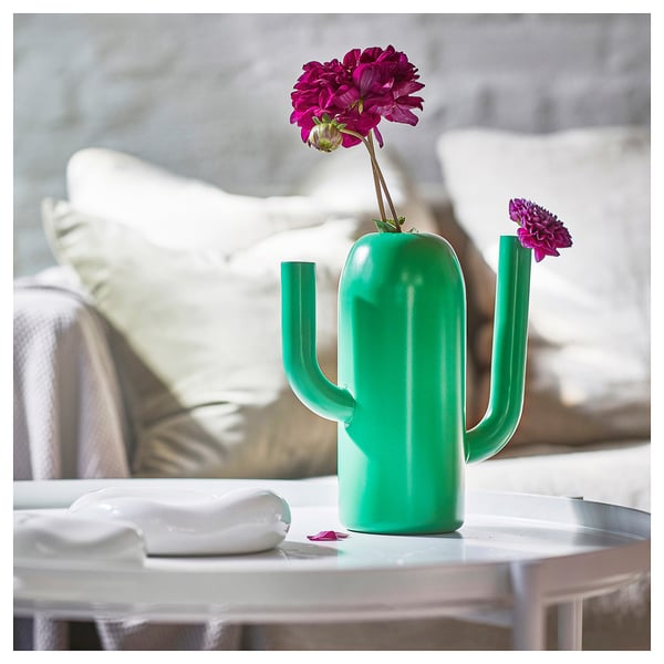 ÄRTBUSKE vase/watering can, bright green, 24 cm