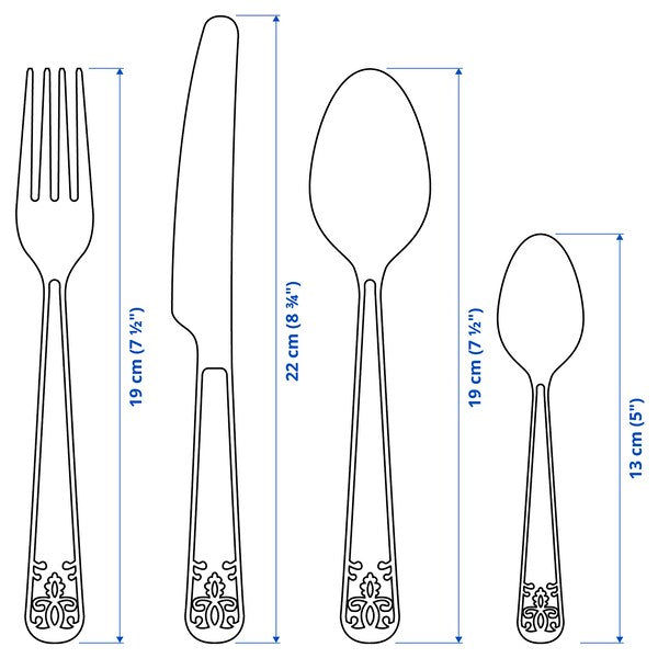 ÄTBART - 24-piece cutlery set, stainless steel