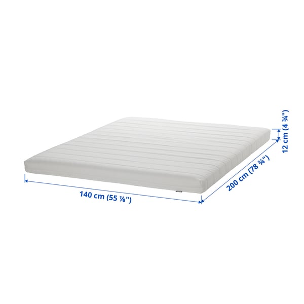 ÅFJÄLL foam mattress, medium firm/white, 140x200 cm