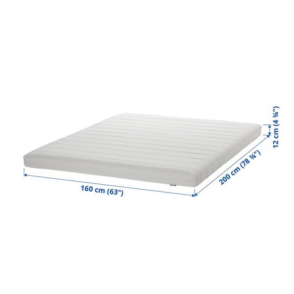 ÅFJÄLL foam mattress, medium firm/white, 160x200 cm