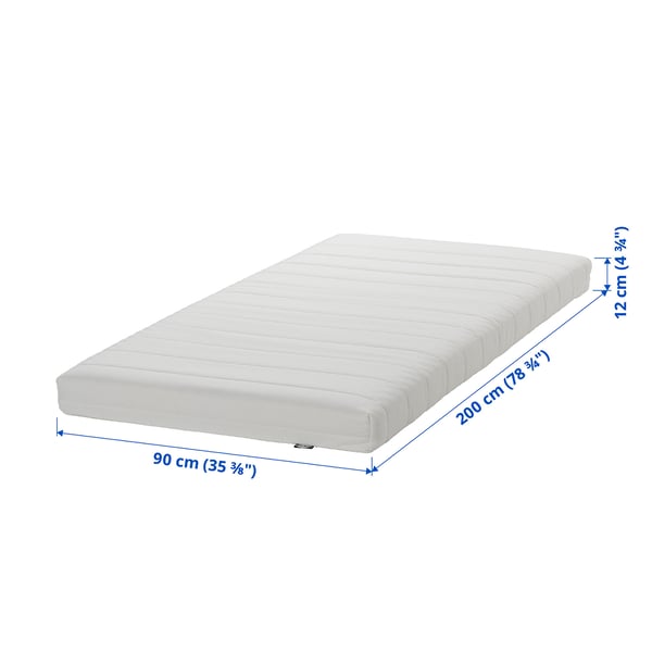 ÅFJÄLL - Foam mattress, semi-rigid/white, , 90x200 cm