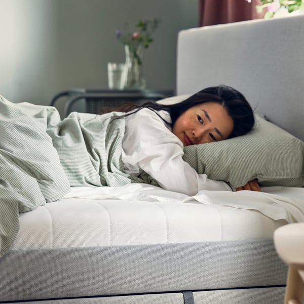 ÅFJÄLL - Foam mattress, semi-rigid/white, , 90x200 cm