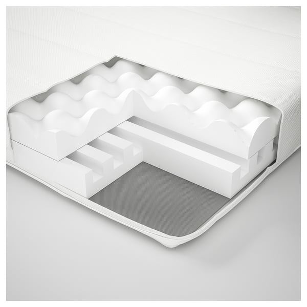 ÅFJÄLL - Foam mattress, semi-rigid/white, , 160x200 cm
