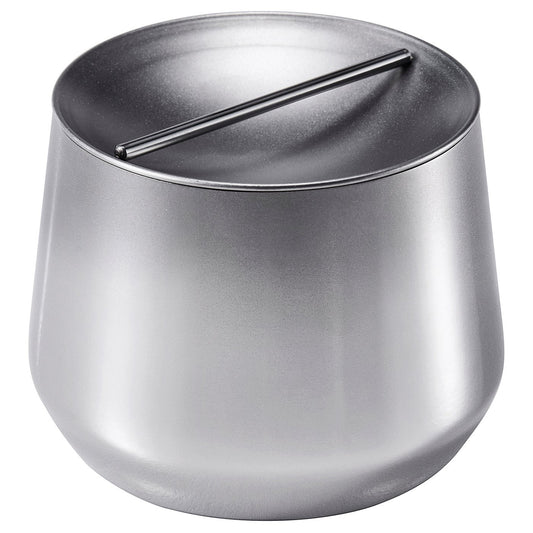 AFTONHAJ jar with lid, stainless steel, 0.6 l
