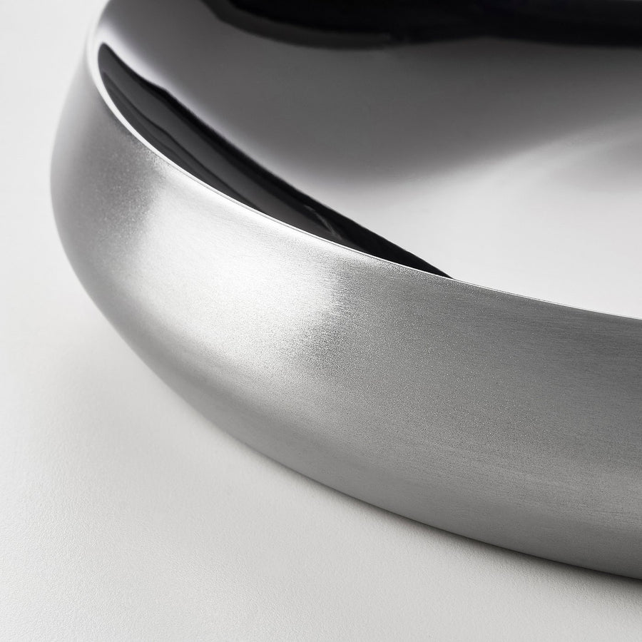 AFTONHAJ serving bowl, stainless steel, 26 cm