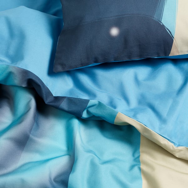 AFTONSPARV duvet cover and pillowcase, space/blue, 150x200/50x80 cm