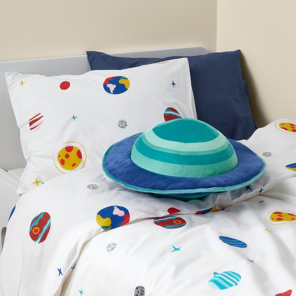AFTONSPARV duvet cover and pillowcase, space/multicolour, 150x200/50x80 cm