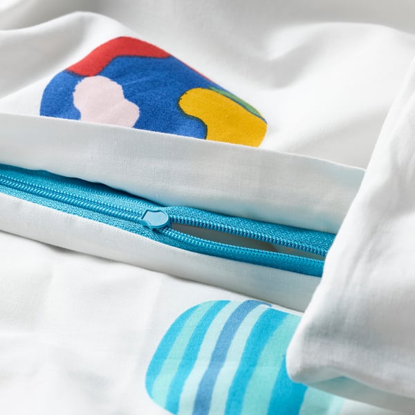 AFTONSPARV duvet cover and pillowcase, space/multicolour, 150x200/50x80 cm