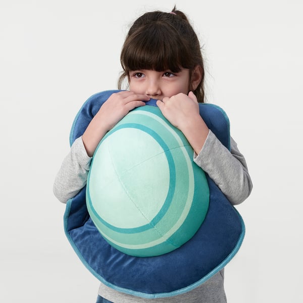 AFTONSPARV cushion, planet shaped/blue, 45 cm