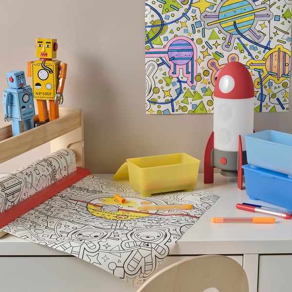 AFTONSPARV - LED table lamp, rocket-shaped/multicolour ,
