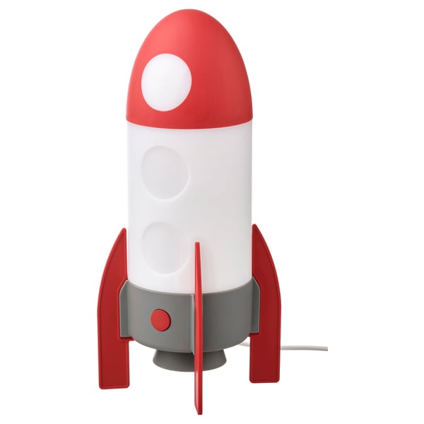 AFTONSPARV LED table lamp, rocket/multicolour, 15.1 cm