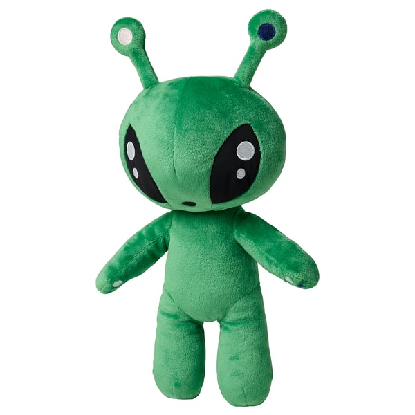 AFTONSPARV soft toy, alien/green, 34 cm