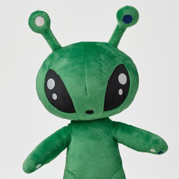 AFTONSPARV - Soft toy, alien/green, 34 cm