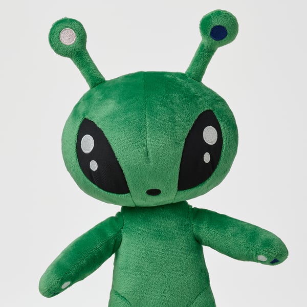 AFTONSPARV soft toy, alien/green, 34 cm
