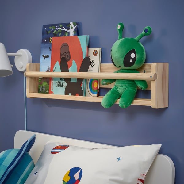 AFTONSPARV soft toy, alien/green, 34 cm
