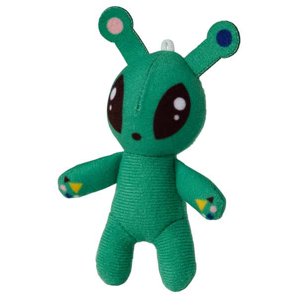 AFTONSPARV soft toy, mini-alien/green, 10 cm