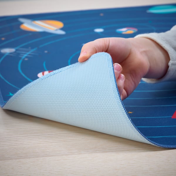 AFTONSPARV - Desk pad, space/blue, 38x60 cm