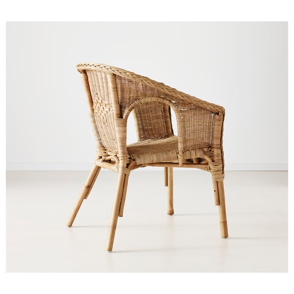 AGEN chair, rattan/bamboo, 43x79x56 cm