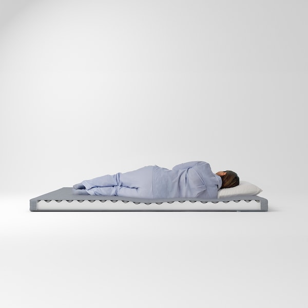 ÅGOTNES foam mattress, firm/light blue, 80x200 cm