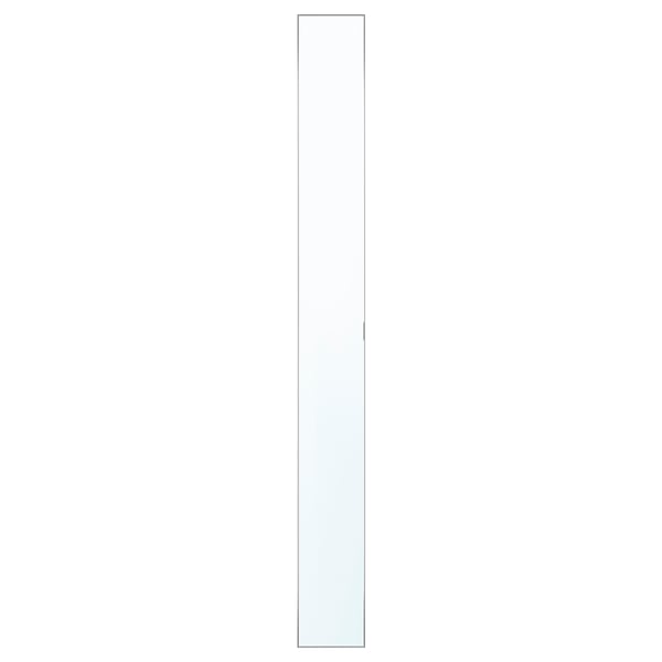 ÅHEIM door with hinges, mirror glass, 25x229 cm
