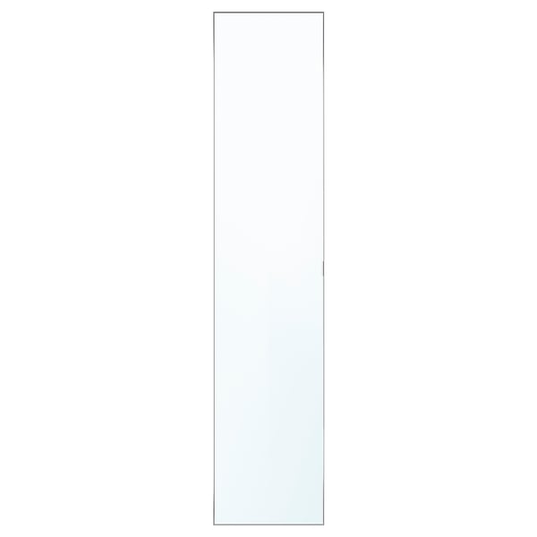 ÅHEIM - Door with hinges, mirror glass, 50x229 cm