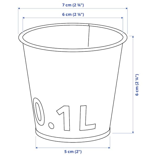 Ikea ÅKERBÄR - Planter holder, indoor/outdoor/galvanised, 6 cm