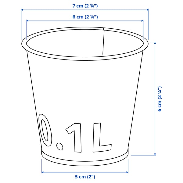 ÅKERBÄR plant pot, in/outdoor/galvanised, 6 cm