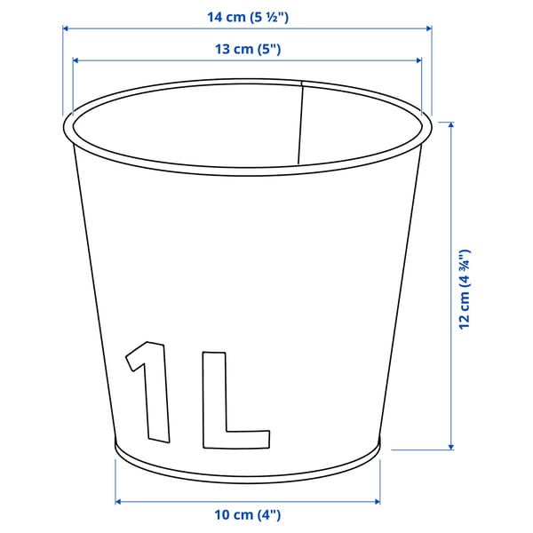 ÅKERBÄR plant pot, in/outdoor/galvanised, 12 cm