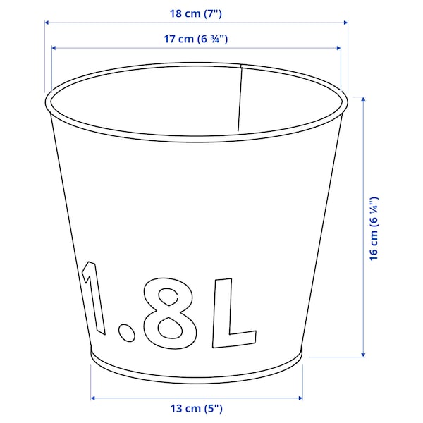 ÅKERBÄR - Plant pot, in/outdoor/galvanised, 15 cm