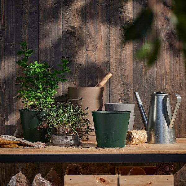 ÅKERBÄR - Plant pot, in/outdoor/dark green, 15 cm