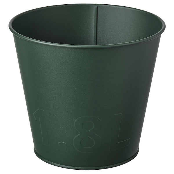 ÅKERBÄR - Plant pot, in/outdoor/dark green, 15 cm