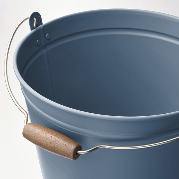 ÅKERBÄR bucket/plant pot, in/outdoor dark blue, 10 l