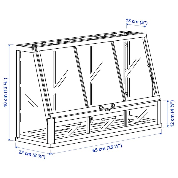 ÅKERBÄR - Greenhouse, in/outdoor/anthracite, 65 cm