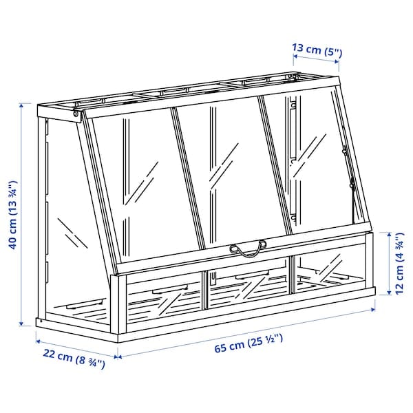 Ikea ÅKERBÄR - Greenhouse, in/outdoor/anthracite, 65 cm