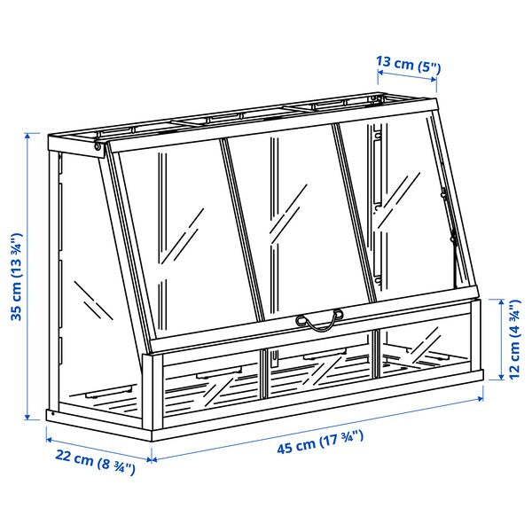 ÅKERBÄR - Greenhouse, in/outdoor/anthracite, 45 cm