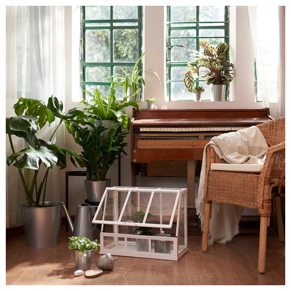 ÅKERBÄR greenhouse, in/outdoor/white, 45 cm