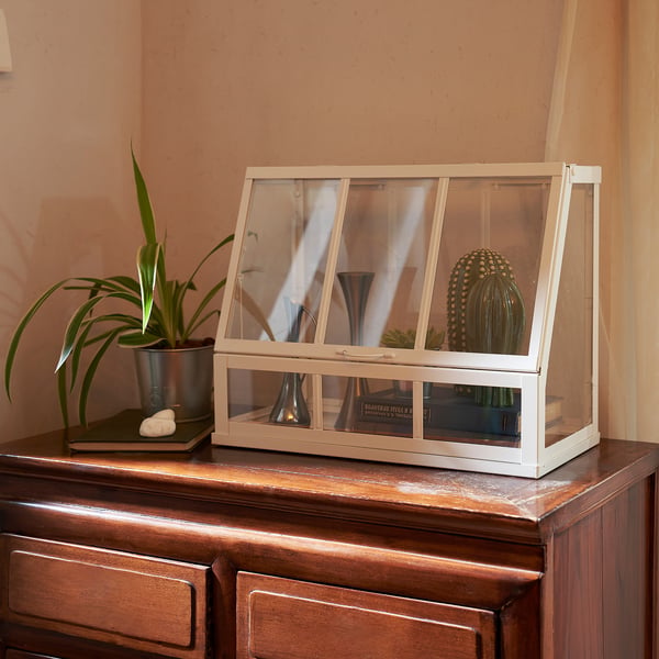 ÅKERBÄR greenhouse, in/outdoor/white, 45 cm