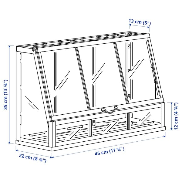 Ikea ÅKERBÄR - Greenhouse, indoor/outdoor dark blue,45 cm