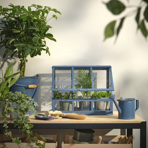 ÅKERBÄR - Greenhouse, in/outdoor dark blue, 45 cm