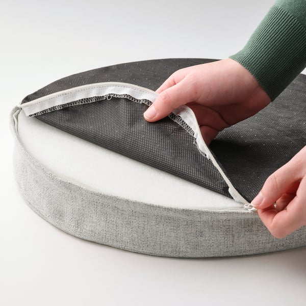 ÅKERVINDEFLY chair pad, beige, 38 cm