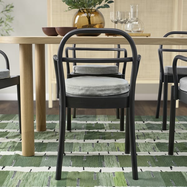 ÅKERVINDEFLY chair pad, beige, 38 cm