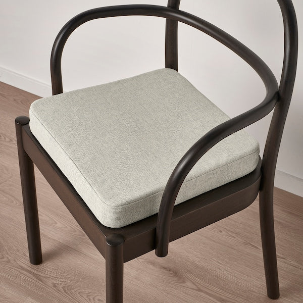 ÅKERVINDEFLY chair cushion, beige, 39/35x37x5 cm