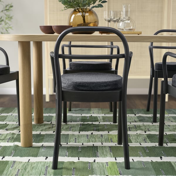 ÅKERVINDEFLY chair pad, dark grey, 38 cm