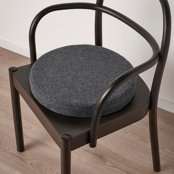 ÅKERVINDEFLY chair pad, dark grey, 38 cm