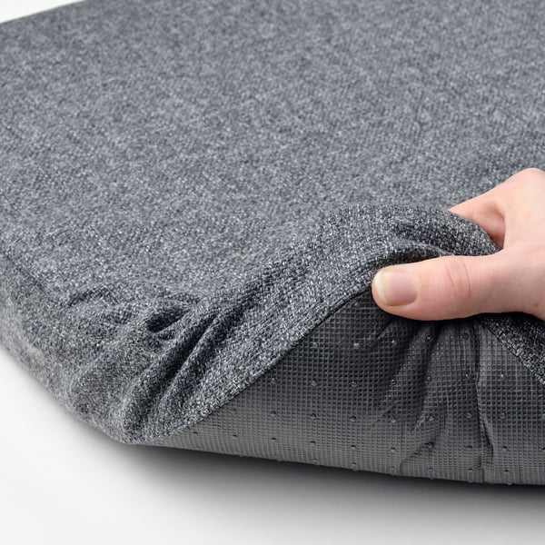 ÅKERVINDEFLY chair cushion, grey, 39/35x37x5 cm